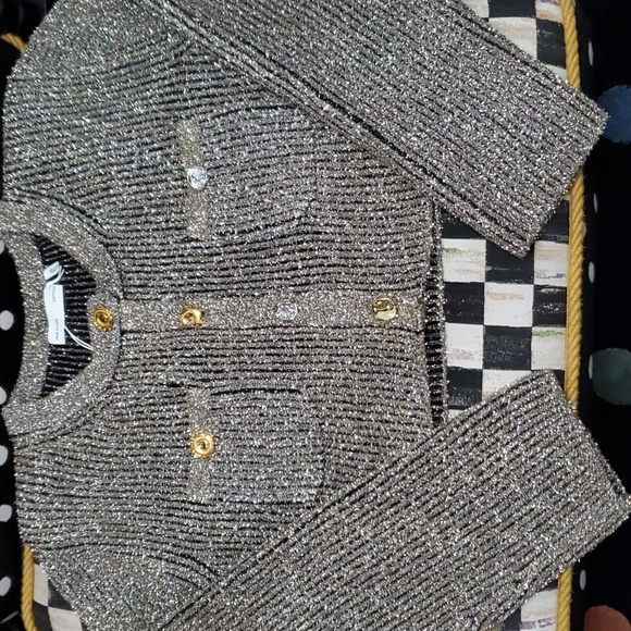 H&M Cropped Metallic Cardigan - Picture 4 of 11